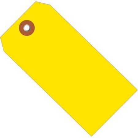 BOX PACKAGING Global Industrial„¢ Plastic Shipping Tag #5, 4-3/4"L x 2-3/8"W, Yellow, 100/Pack G26052